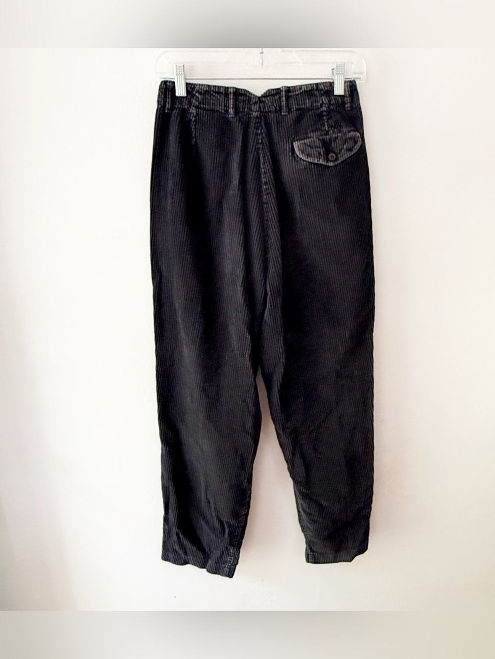 Vintage Women 100% Cotton High Rise Pleated Corduroy Pants Size 10 Dark Academia - Picture 4 of 7